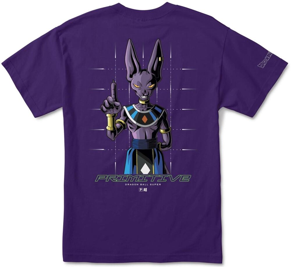 Primitive Skate Men's X Dragon Ball Shadow Beerus T-Shirt in Purple